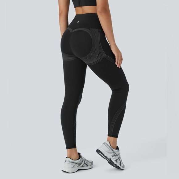 SoCinched High Waisted Butt Lifting Tummy Control Shaping Quick Dry Leggings M - Picture 2 of 6
